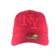 Casquette Baseball NY Rouge façon daim Stally ANCIENNES COLLECTIONS divers