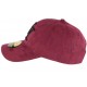 Casquette baseball NY Rouge Bordeaux effet daim Stally ANCIENNES COLLECTIONS divers