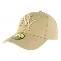 Casquette NY camel en coton Goody ANCIENNES COLLECTIONS divers