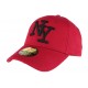 Casquette NY rouge et noir en coton Goody ANCIENNES COLLECTIONS divers