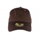 Casquette baseball NY Marron chocolat en coton brillant Shiny ANCIENNES COLLECTIONS divers