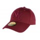 Casquette baseball NY rouge bordeaux en coton brillant Shiny ANCIENNES COLLECTIONS divers