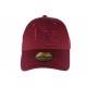 Casquette baseball NY rouge bordeaux en coton brillant Shiny ANCIENNES COLLECTIONS divers