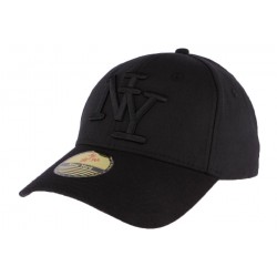 Casquette NY noire en coton classe couture ANCIENNES COLLECTIONS divers