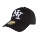 Casquette Baseball noire NY Blanc en coton classe couture ANCIENNES COLLECTIONS divers