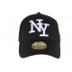 Casquette Baseball noire NY Blanc en coton classe couture ANCIENNES COLLECTIONS divers