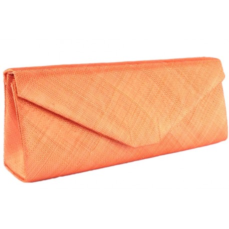 Longue pochette mariage orange en sisal Maltea ANCIENNES COLLECTIONS divers