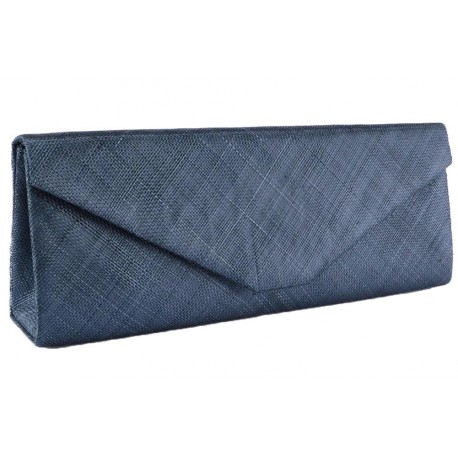 Longue pochette mariage bleu marine en sisal Maltea ANCIENNES COLLECTIONS divers