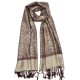 Echarpe Pashmina Marron et Beige Delhi ANCIENNES COLLECTIONS divers