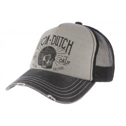 Casquette Von Dutch Grise Crew Kustom Kulture CASQUETTES VON DUTCH