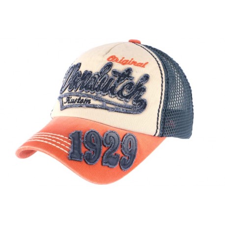 Casquette Von Dutch Orange et Bleue 1929 John ANCIENNES COLLECTIONS divers