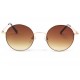 Lunette de soleil ronde dore et marron Obladi LUNETTES SOLEIL Eye Wear