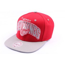 Snapback Detroit Redwings Rouge et Grise CASQUETTES Mitchell & Ness