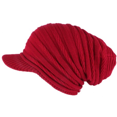 Bonnet Casquette Rasta Rouge Kift Nyls Création BONNETS Nyls Création