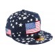 Casquette Snapback Bleue drapeau USA et Etoiles CASQUETTES Hip Hop Honour