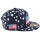 Casquette Snapback Bleue drapeau USA et Etoiles CASQUETTES Hip Hop Honour