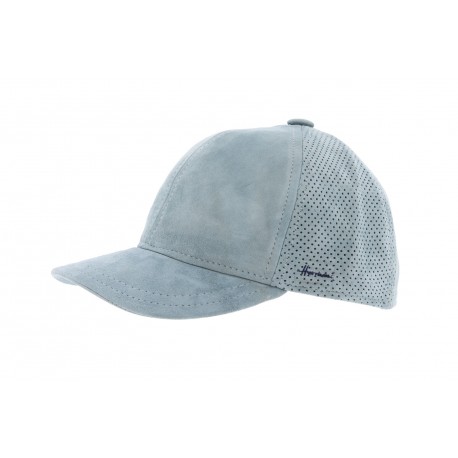 Casquette Baseball cuir bleu Conquesta Herman ANCIENNES COLLECTIONS divers