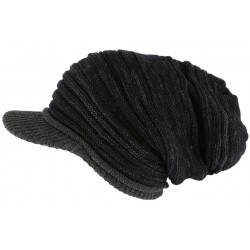 Bonnet Casquette Rasta Noir et Gris Kalysh Nyls Création ANCIENNES COLLECTIONS divers