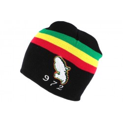 Bonnet Martinique 972 Noir Rasta BONNETS Nyls Création