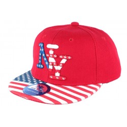 Casquette NY Enfant Rouge drapeau USA à partir de 6 ans ANCIENNES COLLECTIONS divers