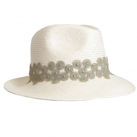 Fedora mariage Ecru Candez Céline Robert ANCIENNES COLLECTIONS divers