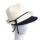 Chapeau Cérémonie Espino Noir et Ecru Céline Robert ANCIENNES COLLECTIONS divers