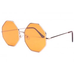 Lunettes de soleil octogonales jaunes Fashion Octy LUNETTES SOLEIL Eye Wear