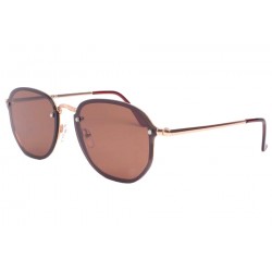 Lunettes de soleil marron et dorée tendance Lucky LUNETTES SOLEIL Eye Wear