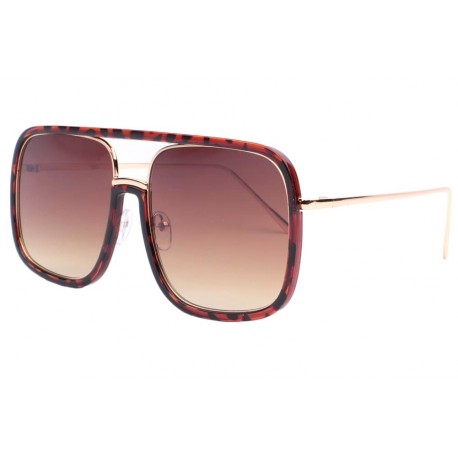 Grandes lunettes de soleil marron fashion Macky LUNETTES SOLEIL Eye Wear