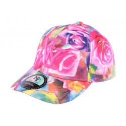 Casquette Enfant Rose florale de 7 à 11 ans ANCIENNES COLLECTIONS divers