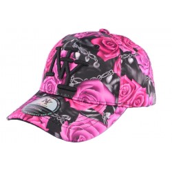 Casquette Enfant Noire et Rose Florale de 7 à 11 ans ANCIENNES COLLECTIONS divers