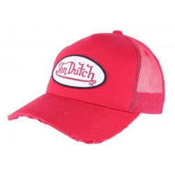 Casquette Von Dutch Rouge Fresh baseball CASQUETTES VON DUTCH