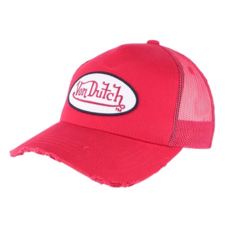 Casquette Von Dutch Rouge Fresh baseball CASQUETTES VON DUTCH