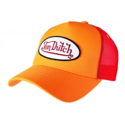 Casquette Von Dutch Orange Fluo Fresh Baseball CASQUETTES VON DUTCH