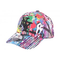 Casquette Enfant Rouge et Violette Soku de 7 à 11 Ans Casquette Enfant Hip Hop Honour