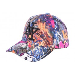 Casquette Enfant Bleu et Violette Soku de 7 à 11 ans Casquette Enfant Hip Hop Honour