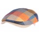 Casquette plate bleue et orange en lin Tussy par HG ANCIENNES COLLECTIONS divers