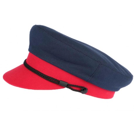 Casquette de marin rouge et bleu marine Mylord Creation Francaise ANCIENNES COLLECTIONS divers