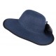 Chapeau mariage bleu marine avec fleur noire Fergy CHAPEAUX Léon montane