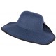 Chapeau mariage bleu marine avec fleur noire Fergy CHAPEAUX Léon montane