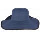 Chapeau mariage bleu marine avec fleur noire Fergy CHAPEAUX Léon montane