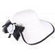 Chapeau mariage blanc et noir avec fleur Fergy ANCIENNES COLLECTIONS divers