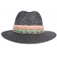 Chapeau paille femme gris fantaisie Solya CHAPEAUX Léon montane