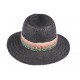 Chapeau paille femme gris fantaisie Solya CHAPEAUX Léon montane