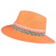 Chapeau paille femme orange fantaisie Solya ANCIENNES COLLECTIONS divers