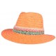 Chapeau paille femme orange fantaisie Solya ANCIENNES COLLECTIONS divers