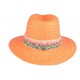 Chapeau paille femme orange fantaisie Solya ANCIENNES COLLECTIONS divers