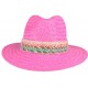 Chapeau paille femme rose fantaisie Solya CHAPEAUX Léon montane