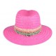 Chapeau paille femme rose fantaisie Solya CHAPEAUX Léon montane