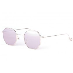 Lunettes de soleil octogonales miroir argent Ocha LUNETTES SOLEIL SOLEYL